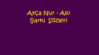 Photo of Ayça Nur – Alo Şarkı Sözleri